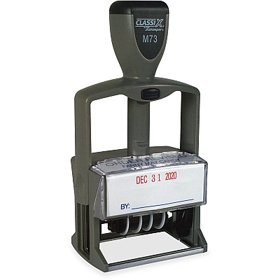 Xstamper ClassiX Self-inking Plastic Date Stamp (M73)