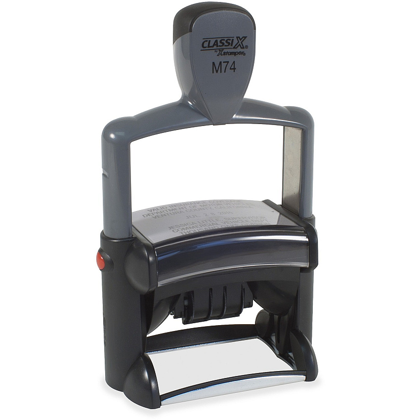 Xstamper ClassiX Self-inking Plastic Date Stamp (M74)