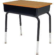 Lorell Adjustable-Height Student Desks with Book Box (LLR99893)