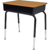 Lorell Adjustable-Height Student Desks with Book Box (LLR99893)