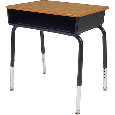 Lorell Adjustable-Height Student Desks with Book Box (LLR99893)