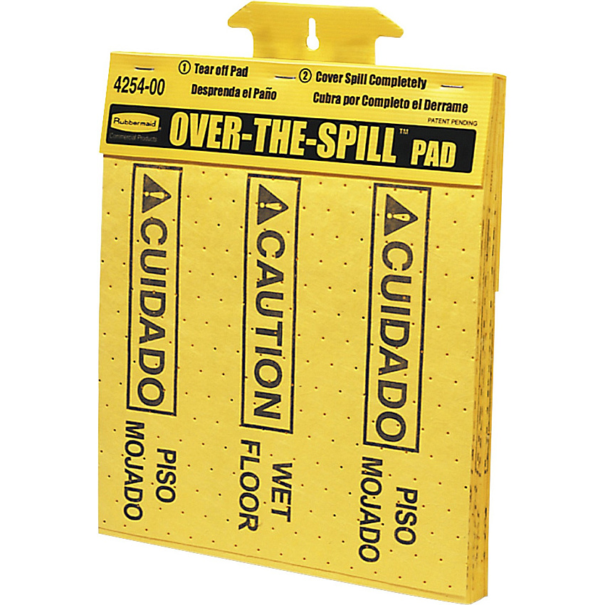 Rubbermaid Commercial Bilingual Over-The-Spill Pads (RCP4254CT)