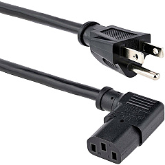 StarTech 3ft Power Cord, Nema 5-15p To Angled C13 (PXT101L3)