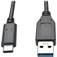 Eaton Tripp Lite Series USB-C to USB-A Cable (M/M), USB 3.2 Gen 2 (10 Gbps), Thunderbolt 3 Compatible, 3 ft. (0.91 m) (TRPU428003G2)