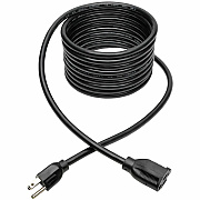 Eaton Tripp Lite Series Power Extension Cord, NEMA 5-15P to NEMA 5-15R - Heavy-Duty, 15A, 120V, 14 AWG, 15 ft. (4.57 m), Black (P024015)