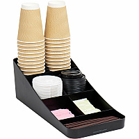 Mind Reader EMS Mind Trove 7-Condiment Coffee Organizer (EMSCOMP7BLK)