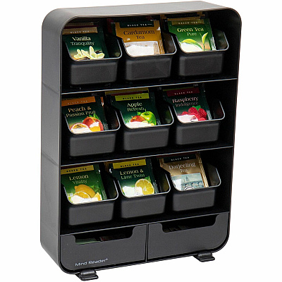 Mind Reader EMS Mind Tea Organizer (EMSTBORGBLK)