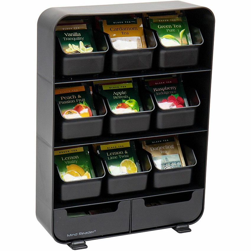 Mind Reader EMS Mind Tea Organizer (EMSTBORGBLK)