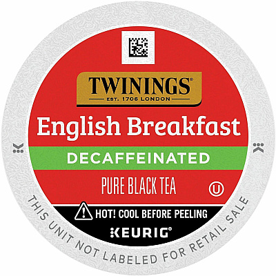 TWININGS Decaf English Breakfast Black Tea K-Cup (TWG08757)