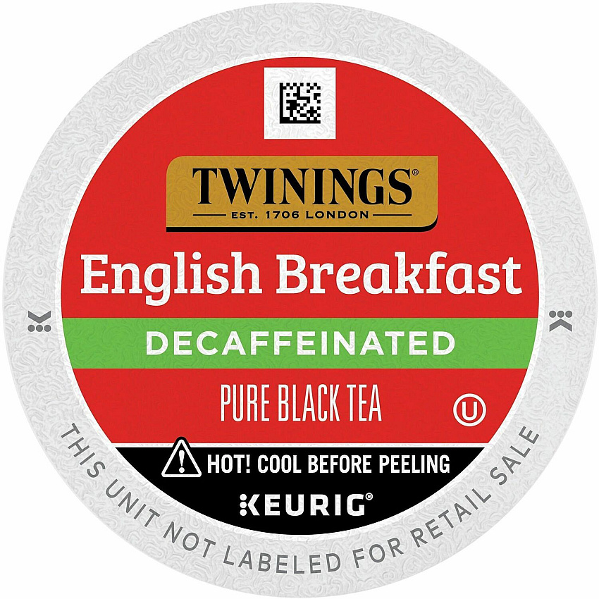 TWININGS Decaf English Breakfast Black Tea K-Cup (TWG08757)