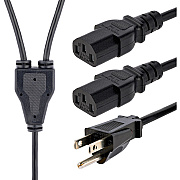 StarTech 10ft Power Y Cord, Nema 5-15p To 2x C13 (PXT101Y10)