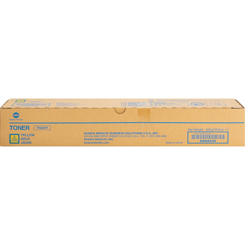 Konica Minolta Original Laser Toner Cartridge - Yellow - 1 Each (TN324Y)