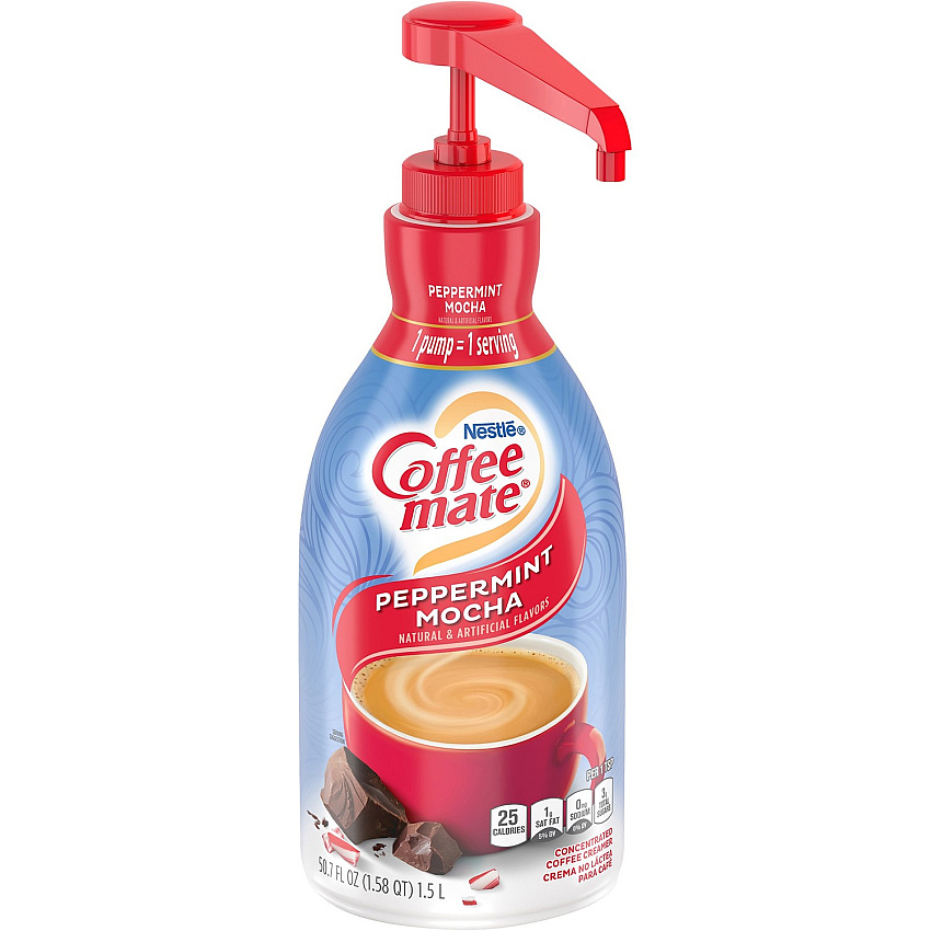Coffee-mate Coffee-mate Peppermint Mocha Liquid Creamer Pump Bottle - Gluten-Free (NES29600)