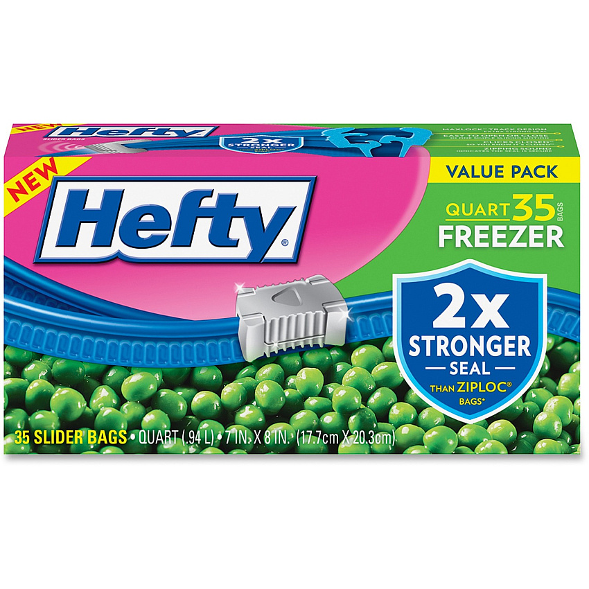 Hefty Quart Freezer Slider Bags (RFPR82235CT)