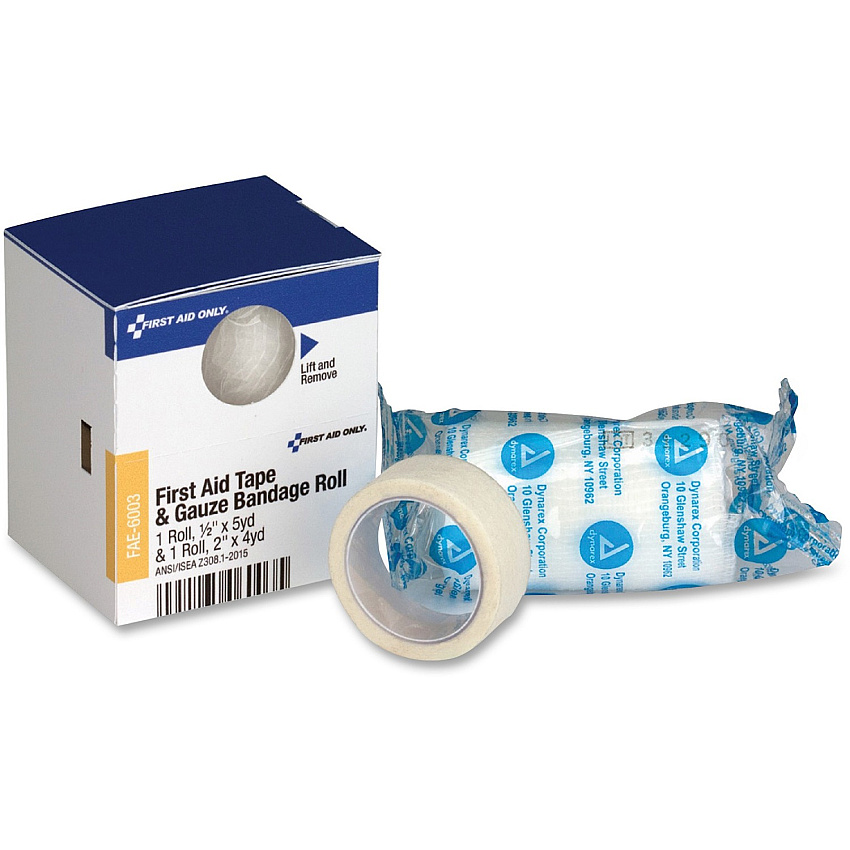 First Aid Only First Aid Tape/Gauze Bandage Roll (FAOFAE6003)