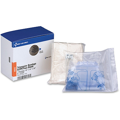 First Aid Only Triangular Bandage/CPR Face Shield (FAO90643)