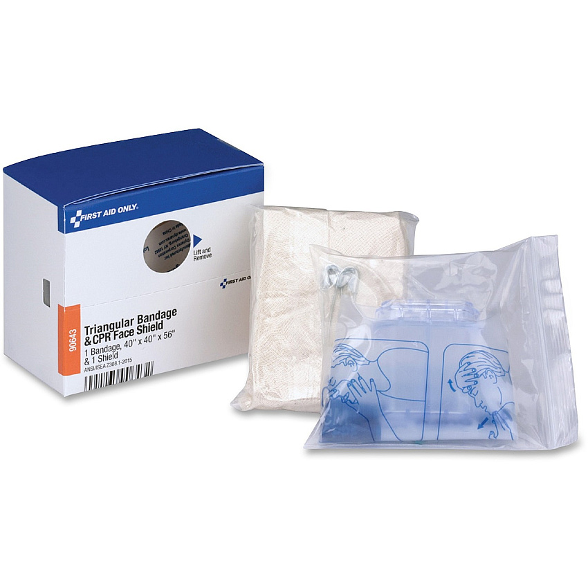 First Aid Only Triangular Bandage/CPR Face Shield (FAO90643)