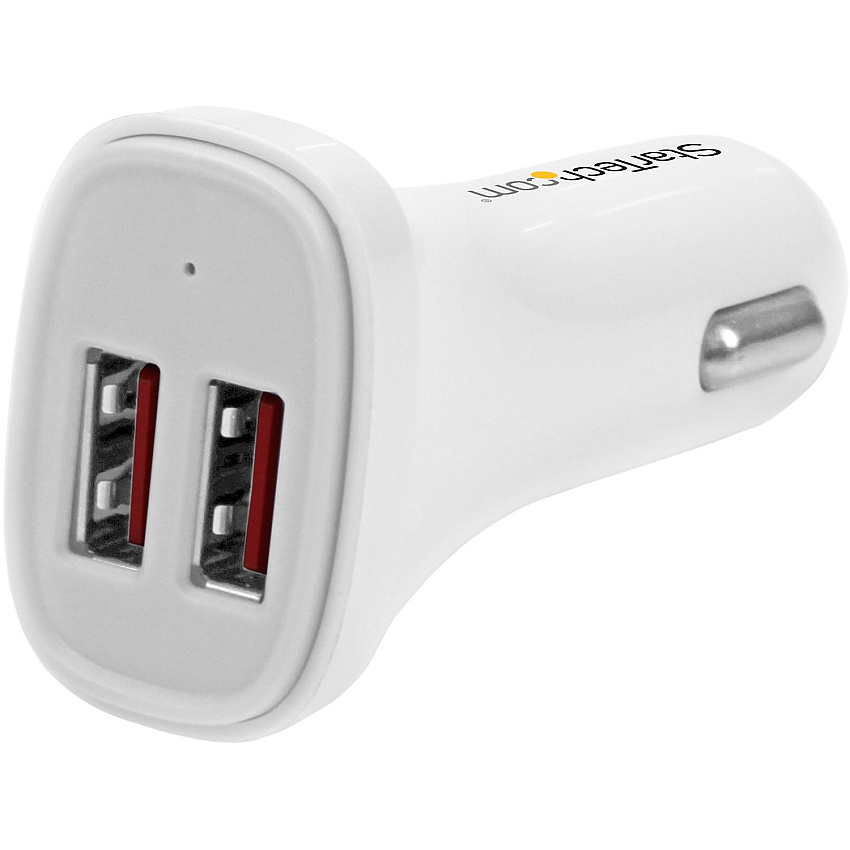StarTech Dual Port Usb Car Charger - 24w / 4.8a (USB2PCARWHS)