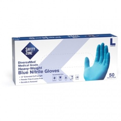 Safety Zone 12" Powder Free Blue Nitrile Gloves (GNEPLG5T8)