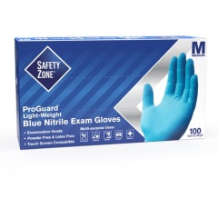 Safety Zone Powder Free Blue Nitrile Gloves (GNPRMD1A)