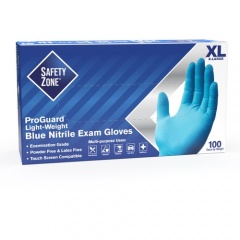 Safety Zone Powder Free Blue Nitrile Gloves (GNPRXL1A)