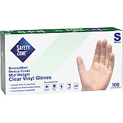 Safety Zone Powder Free Clear Vinyl Gloves (SZNGVEPSM1C)