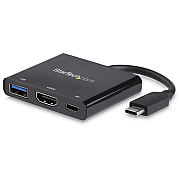 StarTech Usb C Multiport Adapter With Hdmi & Usb 3.0 Port - 60w Pd - 4k 30hz - Mac & Windows - Usb Type C All In One Video Adapter (CDP2HDUACP)