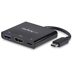 StarTech Usb C Multiport Adapter With Hdmi & Usb 3.0 Port - 60w Pd - 4k 30hz - Mac & Windows - Usb Type C All In One Video Adapter (CDP2HDUACP)