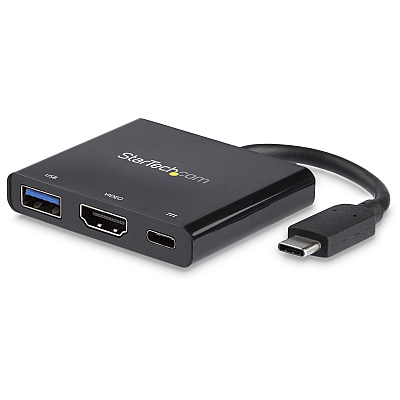 StarTech Usb C Multiport Adapter With Hdmi & Usb 3.0 Port - 60w Pd - 4k 30hz - Mac & Windows - Usb Type C All In One Video Adapter (CDP2HDUACP)
