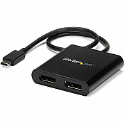 StarTech 2-port Usb-c To Displayport Mst Hub - 4k 30hz - Multi-stream Transport Hub For Usb C Windows Devices - Thunderbolt 3 Compatible (MSTCDP122DP)