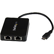 StarTech Dual Usb-c To Gbe Adapter W/ Usb Port (US1GC301AU2R)
