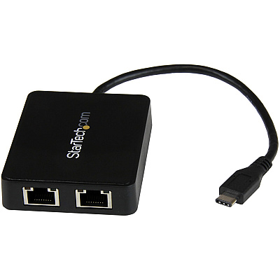 StarTech Dual Usb-c To Gbe Adapter W/ Usb Port (US1GC301AU2R)