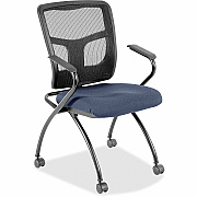 Lorell Ergomesh Nesting Chairs with Arms (84374010)