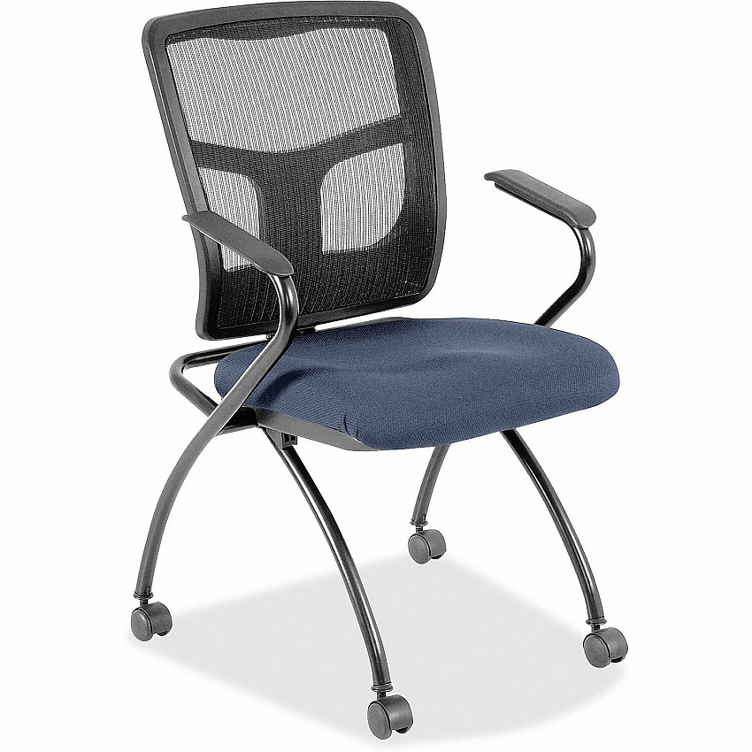 Lorell Ergomesh Nesting Chairs with Arms (84374010)