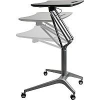 Lorell Gas Lift Height-Adjustable Mobile Desk (LLR84838)