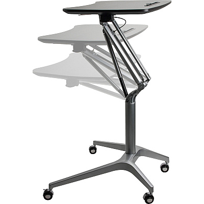 Lorell Gas Lift Height-Adjustable Mobile Desk (LLR84838)