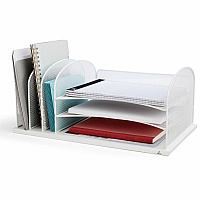 Safco Onyx 3 Tray/3 Upright Section Desk Organizer (SAF3254WH)