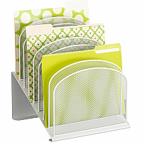 Safco Onyx Wire Mesh Desktop Organizer (SAF3258WH)