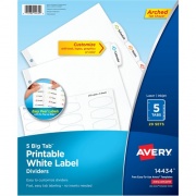 Avery Big Tab Printable White Label Dividers (14434)