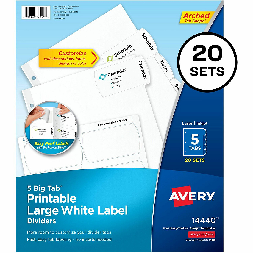 Avery Big Tab Tab Divider (AVE14440)