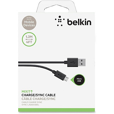 Belkin Tangle Free Micro USB ChargeSync Cable (BLKF2CU012BT04)