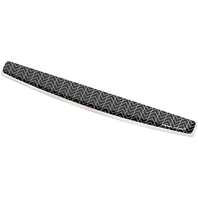 Fellowes Photo Gel Keyboard Wrist Rest with Microban - Black Chevron (FEL9550001)