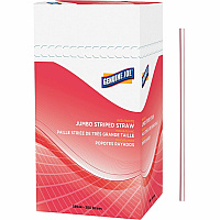 Genuine Joe Jumbo Striped Straws (GJO58944)