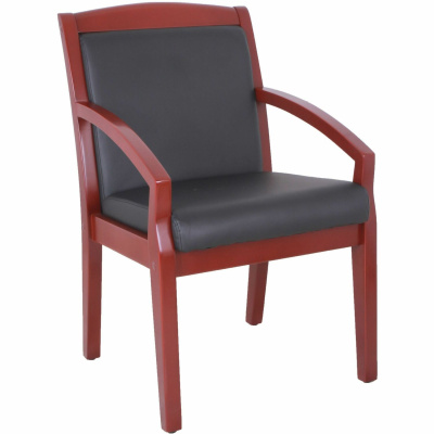 Lorell Sloping Arms Wood Guest Chair (20020)