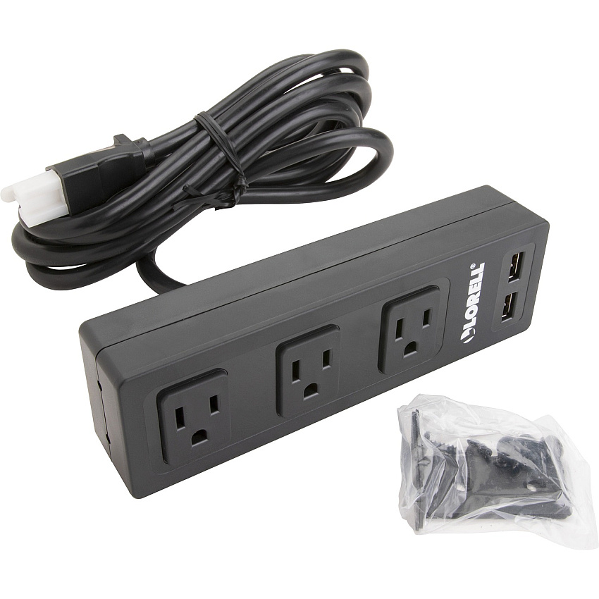 Lorell Under Desk AC Power Center with USB Charger (LLR33993)