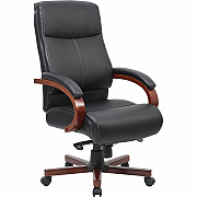 Lorell Executive High-Back Wood Finish Office Chair (LLR69531)