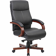 Lorell Executive High-Back Wood Finish Office Chair (LLR69532)