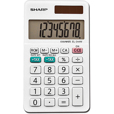 Sharp EL-244WB 8 Digit Professional Pocket Calculator