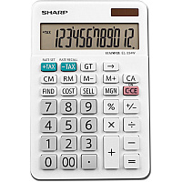 Sharp EL-334WB 12 Digit Professional Large Desktop Calculator with Kick Stand Display