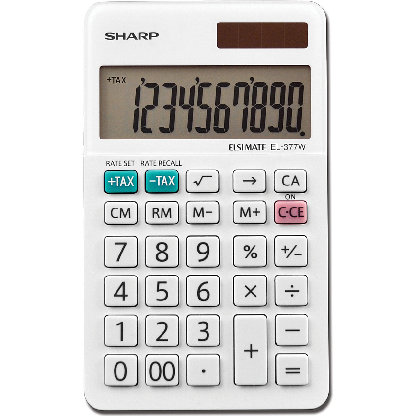 Sharp EL-377WB 10 Digit Professional Handheld Calculator